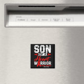 Sohn eines Herzens Krieger Herzerkrankung Rotes Ba Magnet (In Situ (Geschirrspüler))