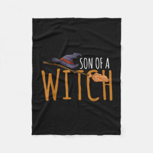 Sohn eines Hexenhuts Halloween Besenstiel Fleecedecke