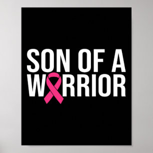 Sohn eines kriegerischen rosa Ribbon Brustkrebs-Be Poster