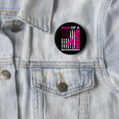 Sohn eines Kriegers Brustkrebs-Bewusstsein USA-Fla Button (Beispiel)