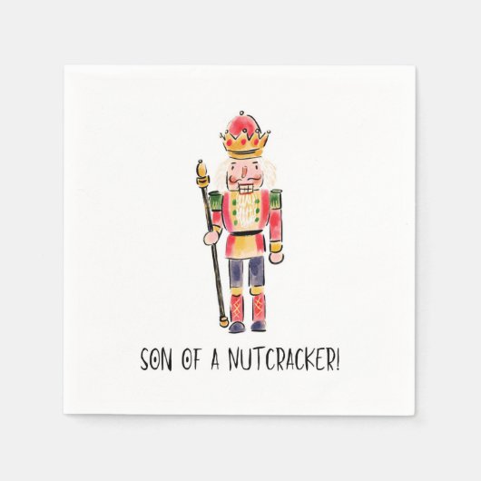 Sohn eines Nutcracker-Cocktails Napkin Serviette (Vorderseite)