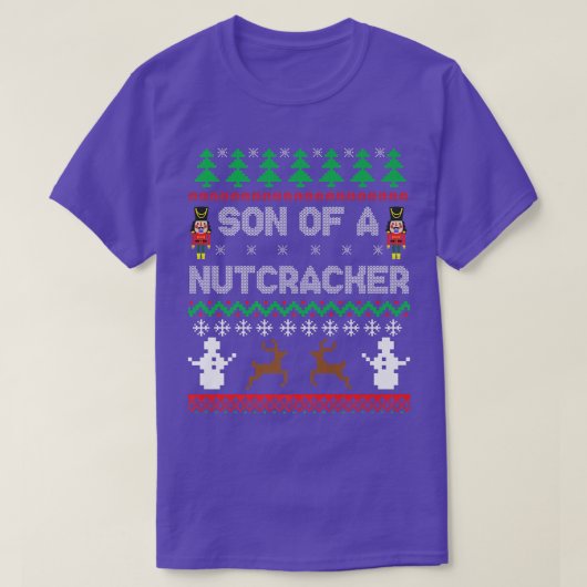 Sohn eines Nutcracker Funny Ugly Weihnachtskraut P T-Shirt (Design vorne)