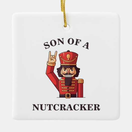 Sohn eines Nutcrackers Keramikornament (Vorderseite)