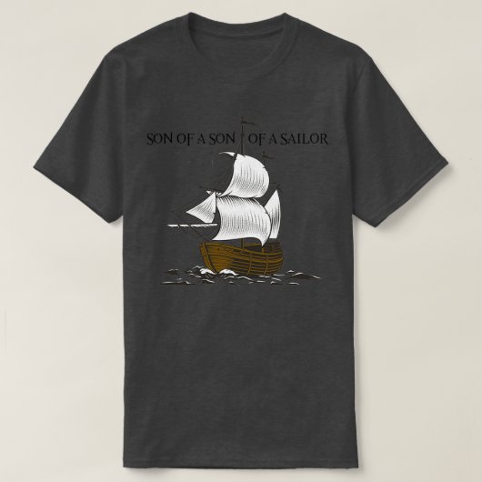 Sohn eines Sohnes eines Seeleuten T-Shirt (Design vorne)