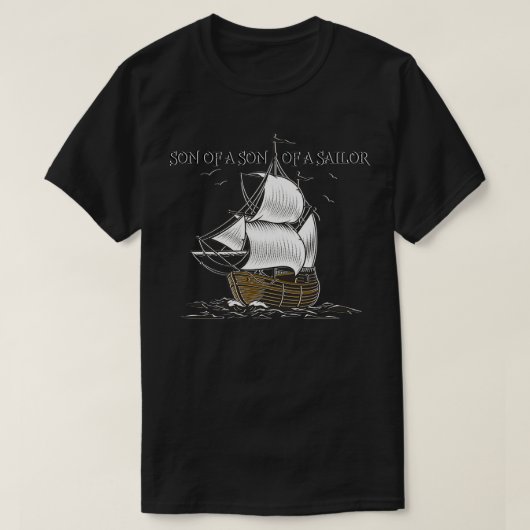Sohn eines Sohnes eines Seeleuten T-Shirt (Design vorne)