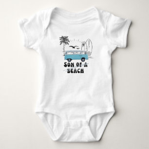 Sohn eines Strand Vintage Surf Surfer surfen Kind Baby Strampler