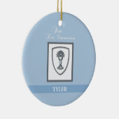 Sohn, Erste Kommune Silver Chalice Keramik Ornament (Rechts)