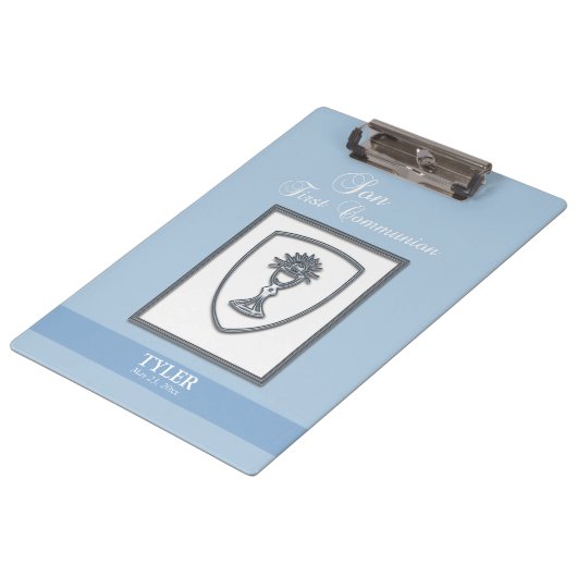 Sohn, Erste Kommune Silver Chalice Klemmbrett (Schrägansicht)