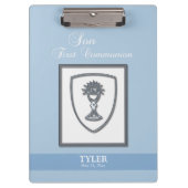 Sohn, Erste Kommune Silver Chalice Klemmbrett (Vorderseite)