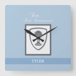 Sohn, Erste Kommune Silver Chalice Quadratische Wanduhr