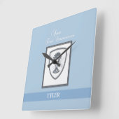 Sohn, Erste Kommune Silver Chalice Quadratische Wanduhr (Winkel)