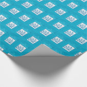 Sohn, Erste Kommune, Weizen, Trauben blau Geschenkpapier (Ecke)