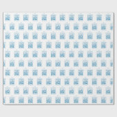 Sohn, Erste Kommune, Weizen, Trauben blau Geschenkpapier (Flach)