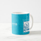 Sohn, Erste Kommune, Weizen, Trauben blau Kaffeetasse (VorderseiteRechts)