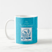 Sohn, Erste Kommune, Weizen, Trauben blau Kaffeetasse (Links)