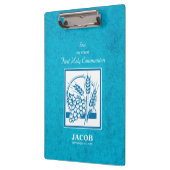 Sohn, Erste Kommune, Weizen, Trauben blau Klemmbrett (Links)