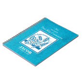 Sohn, Erste Kommune, Weizen, Trauben blau Notizblock (Linke Seite)