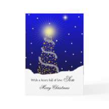 Sohn/frohe Weihnachten - Weihnachtsbaum