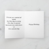 SOHN-GEBURTSTAGS-KARTE KARTE (Innenseite)