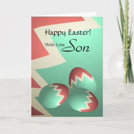 Sohn/glücklicher Ostern - Pastelleier Feiertagskarte