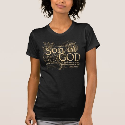 Sohn Gottes, Römer 8:14 Christlich T-Shirt (Vorderseite)