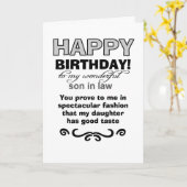 Sohn im Gesetz beweist den guten Geschmack der Toc Karte (Gelbe Blume)