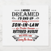 Sohn im Gesetz der Phantastischen Krankenschwester Bierflaschenetikett (Einzelnes Label)