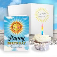 Sohn im Gesetz Geburtstag Gelb lächelnd Sun Card