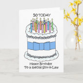 Sohn im Gesetz glücklich 50. Geburtstag Karte (Gelbe Blume)