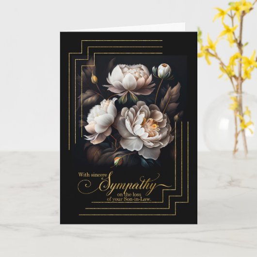 Sohn im Jura Beileid Weiße Magnolien Blühen auf Sc Karte (Gelbe Blume)