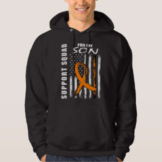 Sohn Leukämie-Bewusstsein Amerikanische Flagge Mut Hoodie