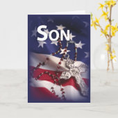 Sohn, Patriotische Kreuzflagge, religiös Karte (Gelbe Blume)