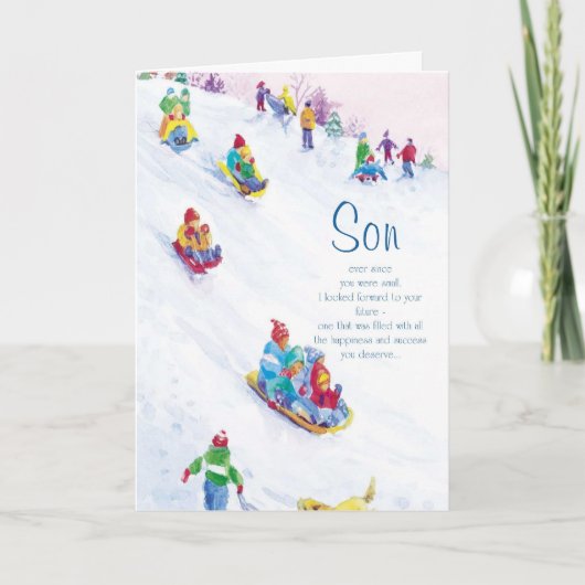 Sohn, seitdem Sie klein waren, Feiertagskarte (Vorderseite)