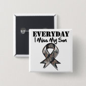 Sohn - tägliches i-Fräulein My Hero Military Button (Vorne & Hinten)