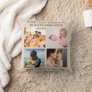 Sohn & Tochter Tag – 4 Foto Familienliebe Kissen