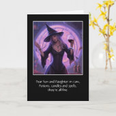 Sohn und Ehefrau Tochter im Jurastudium Funny Hall Karte (Gelbe Blume)