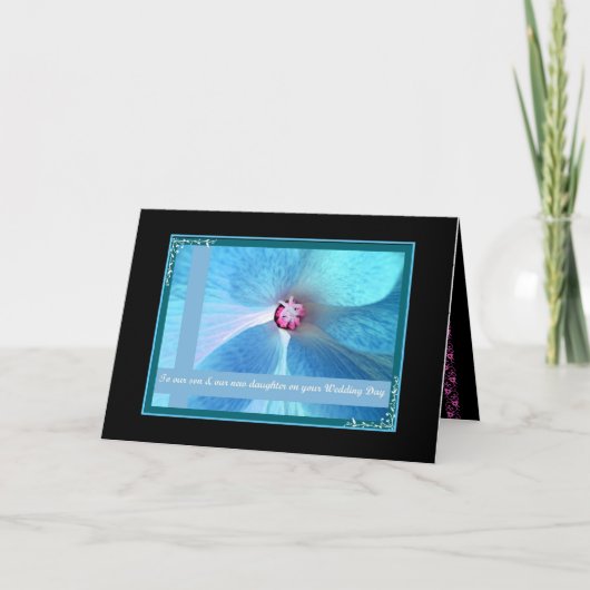 Sohn und Schwiegertochter - Hochzeit - Glückwunsch Karte (Vorderseite)