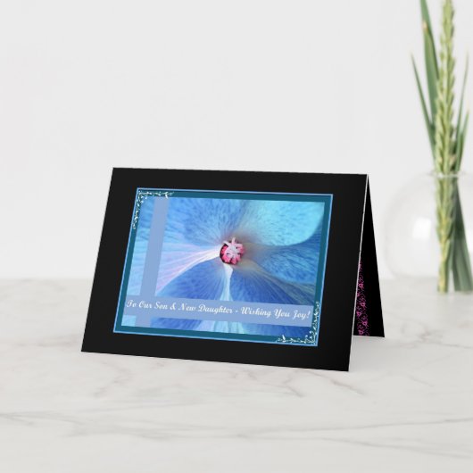 Sohn und Schwiegertochter - Hochzeit - Glückwunsch Karte (Vorderseite)