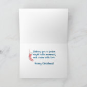 Sohn und Tochter im Jura Niedliche Weihnachtsgebur Karte (Innenseite)