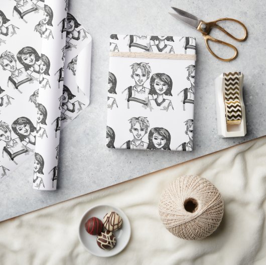 Sohn- und Tochtertag Geschenkpapier (Kunsthandwerk)