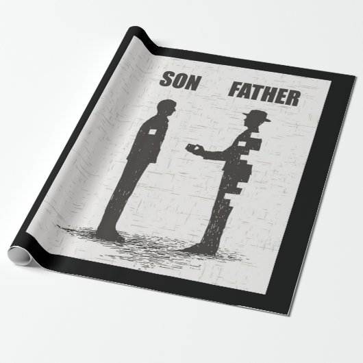 Sohn und Vater Geschenkpapier (Ungerollt)