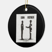 Sohn und Vater Keramik Ornament (Links)