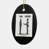 Sohn und Vater Keramik Ornament (Links)