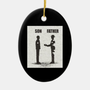 Sohn und Vater Keramik Ornament