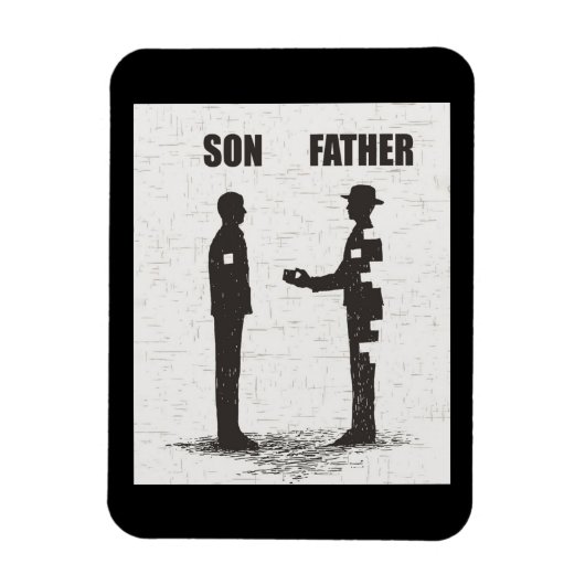 Sohn und Vater Magnet (Vertikal)