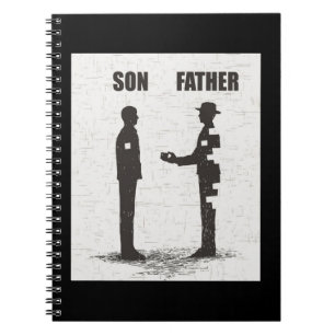 Sohn und Vater Notizblock