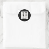 Sohn und Vater Runder Aufkleber (Tasche)