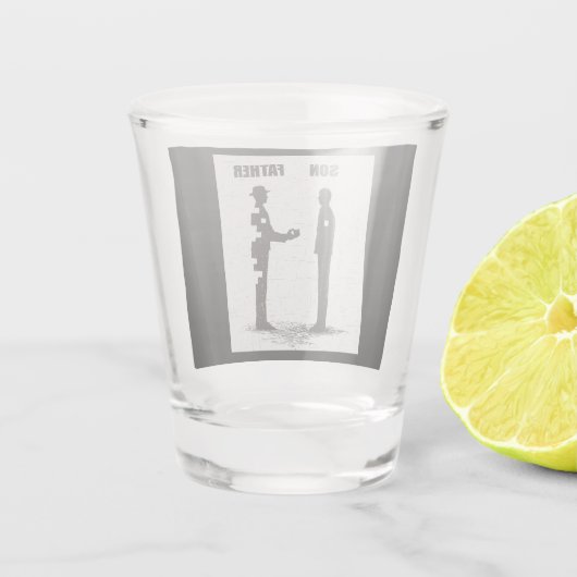 Sohn und Vater Schnapsglas (Rückseite)