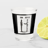 Sohn und Vater Schnapsglas (Vorderseite)