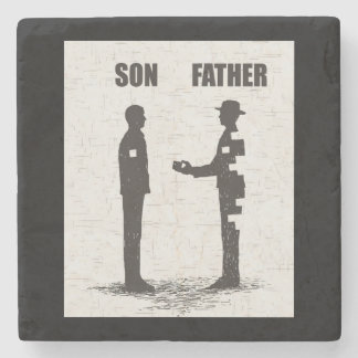 Sohn und Vater Steinuntersetzer
